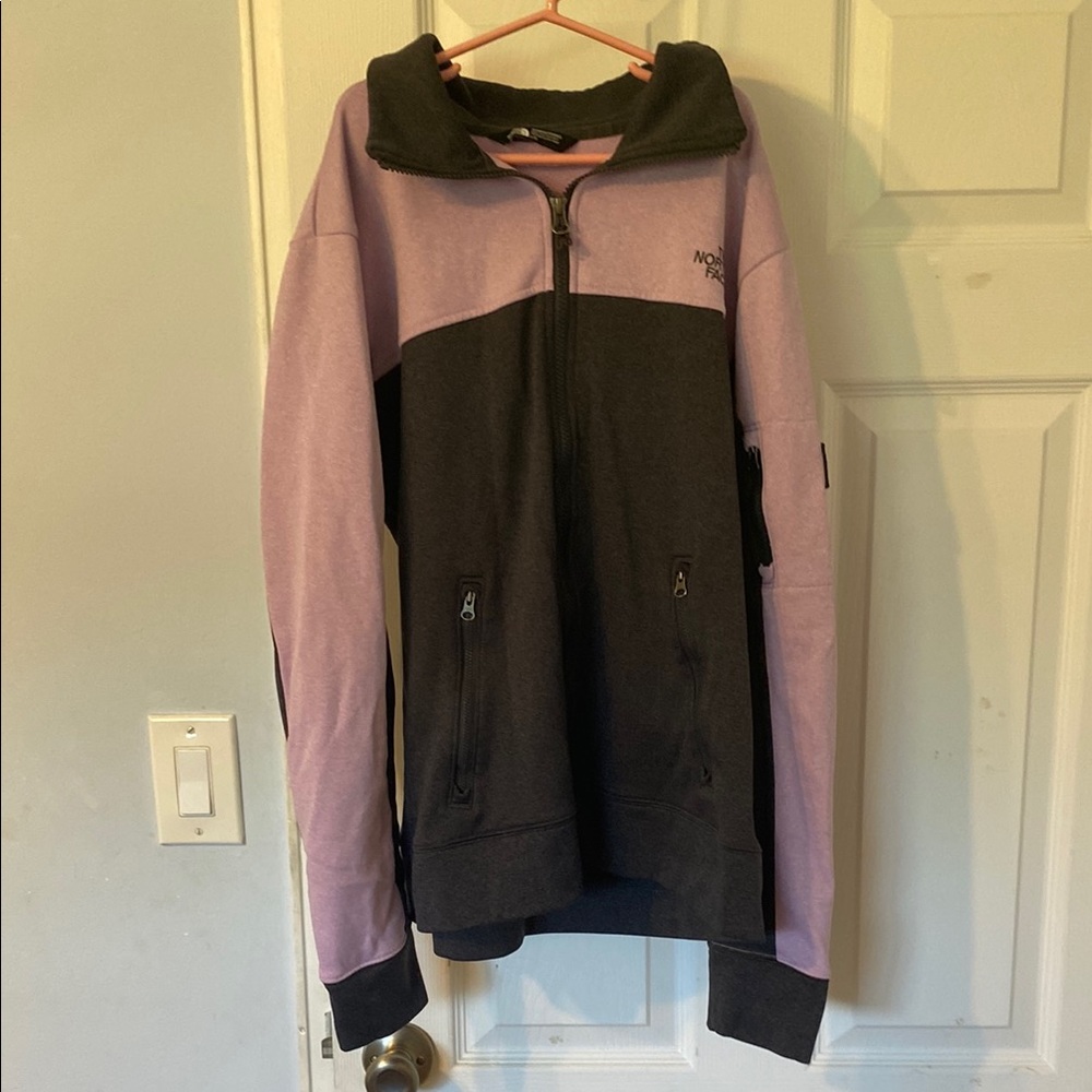 The North Face Two-Tone light purple and dark grey full zip Jacket - Picture 3 of 4